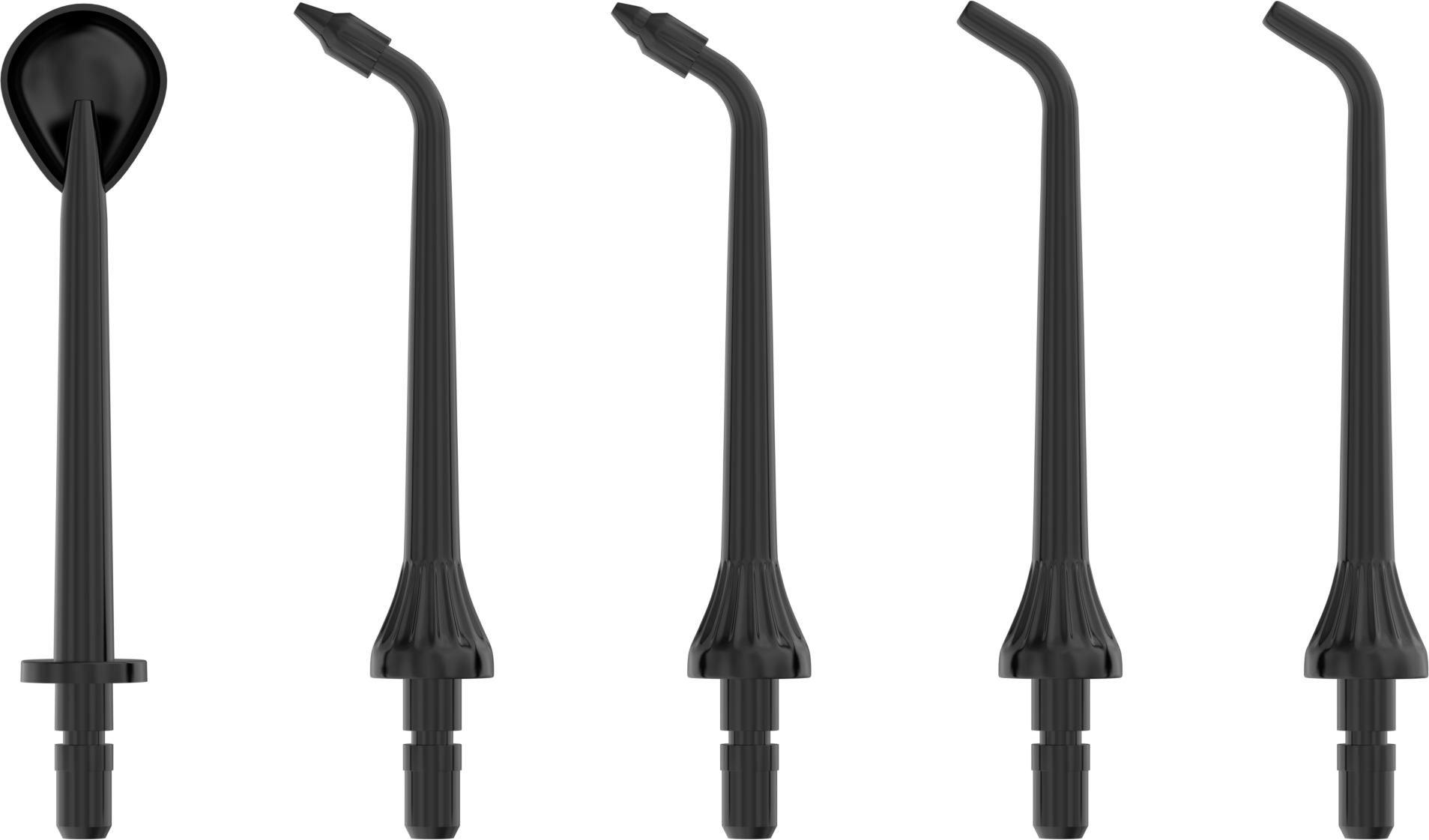 Сменные насадки для портативного ирригатора SENDO PulseBrush V350, 5 шт. (Black) - фотография № 1