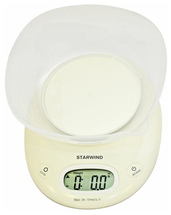 Кухонные весы Starwind SSK4171 5кг белый (SSK4171)