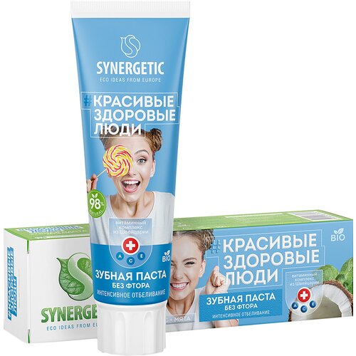 Зубная паста Synergetic Интенсивное отбеливание 100г зубная паста synergetic интенсивное отбеливание 100 г