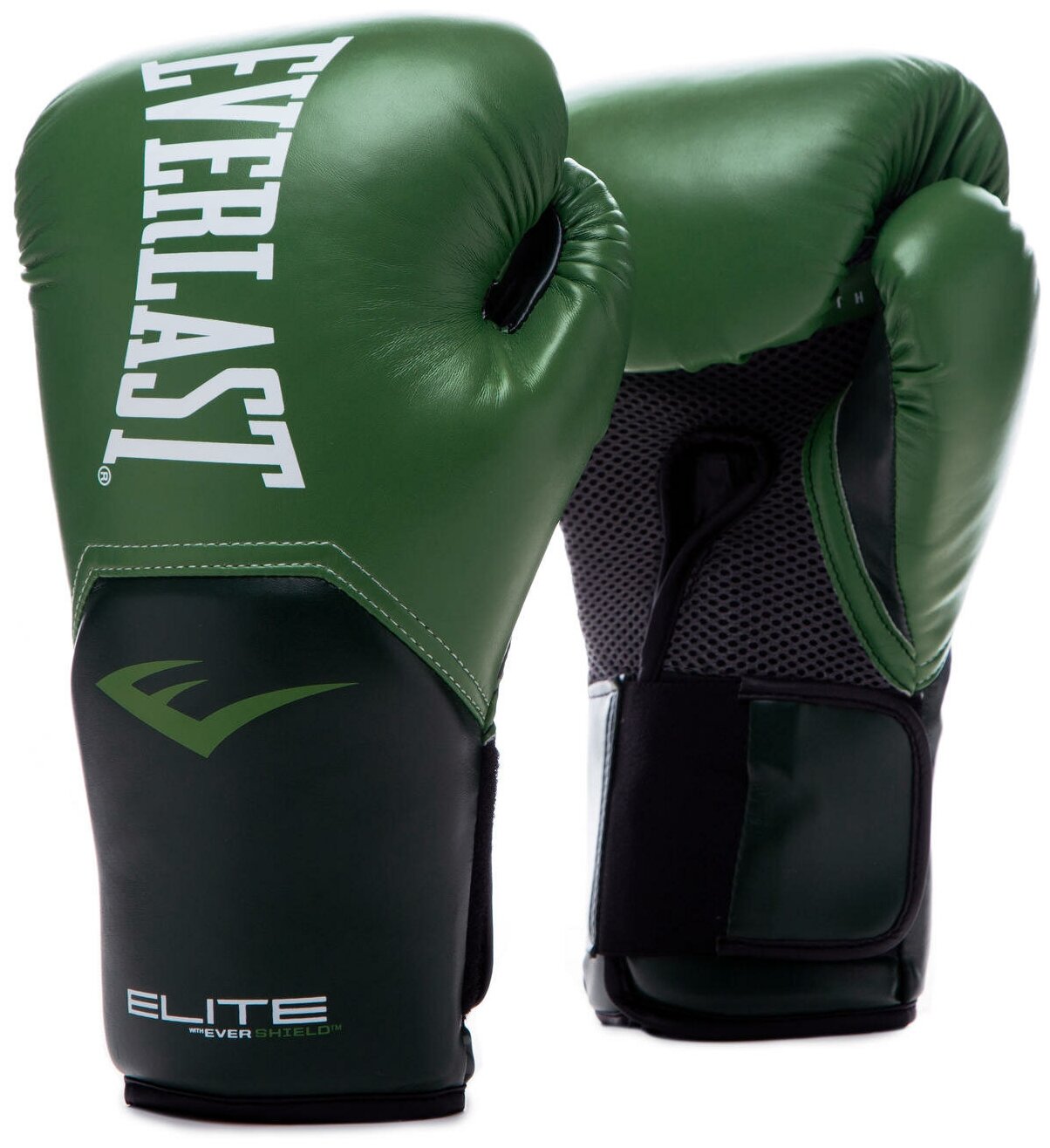 Перчатки тренировочные Everlast Elite ProStyle 14oz зеленые