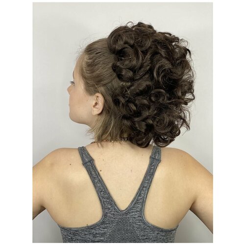 Шиньон кудрявый на 2 гребенках .. Бабушкина радость..