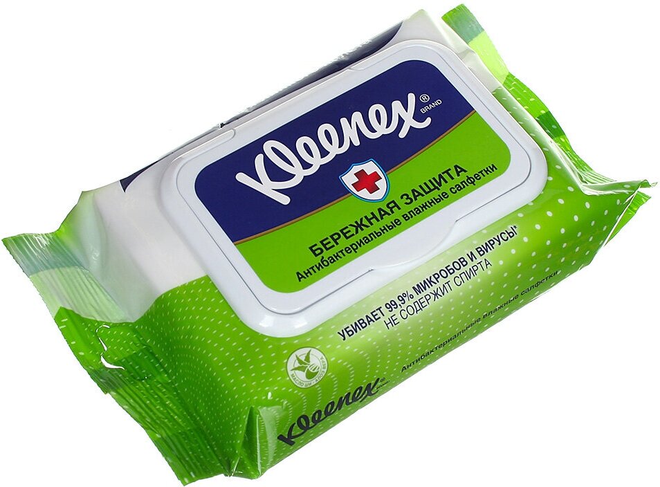 Салфетки Kleenex (Клинекс) влажные антибактериальные 40 шт. Kimberly Clark (Корея) - фото №4