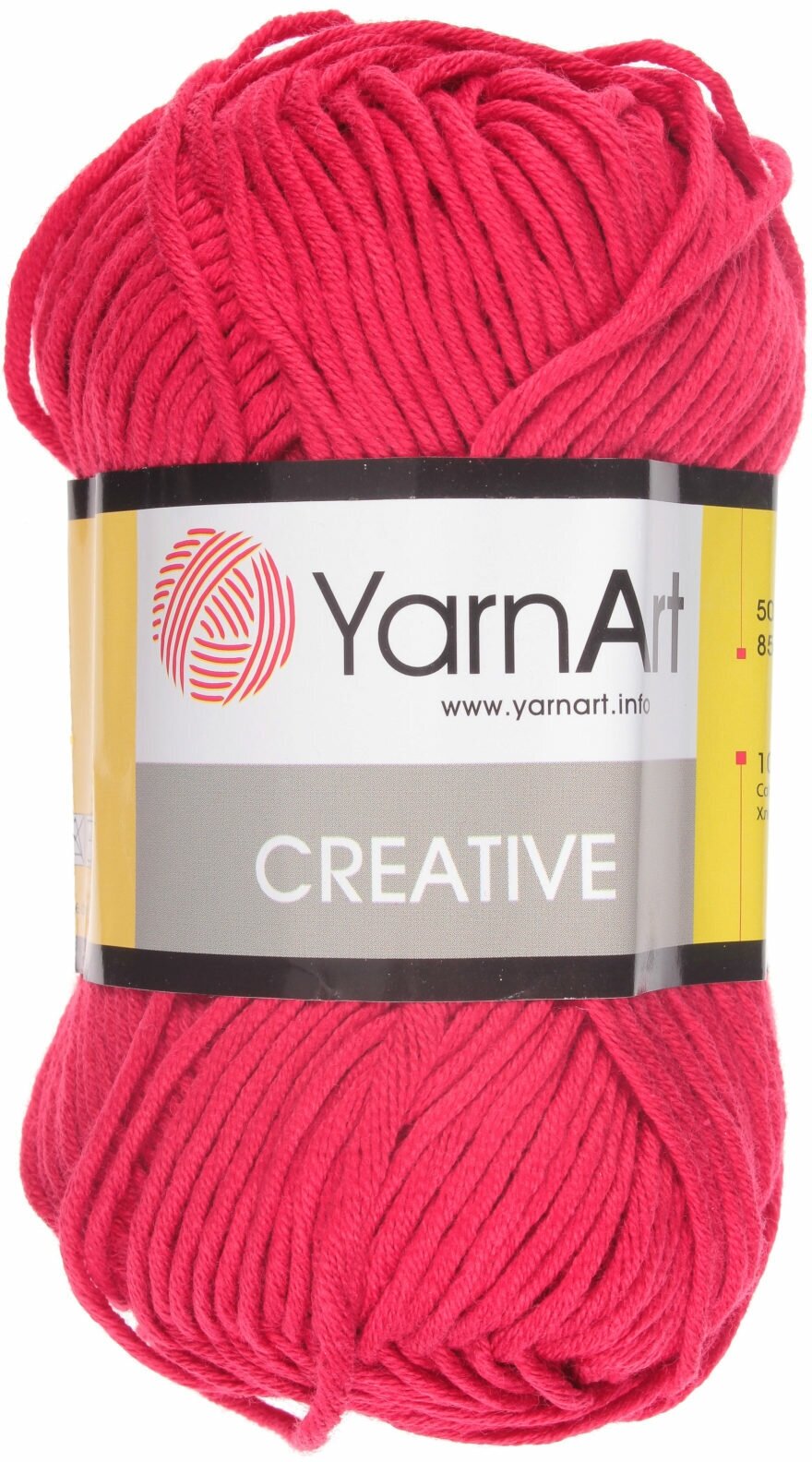 Пряжа YarnArt Creative красный (237), 100%хлопок, 85м, 50г, 1шт