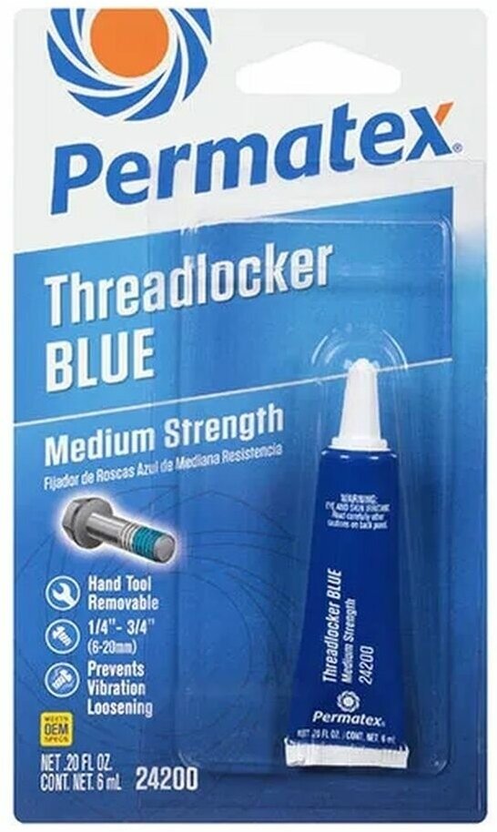 Фиксатор резьбовых соединений средней фиксации разъемный PERMATEX Threadlocker Blue 09178/19960/24200/24206/24240
