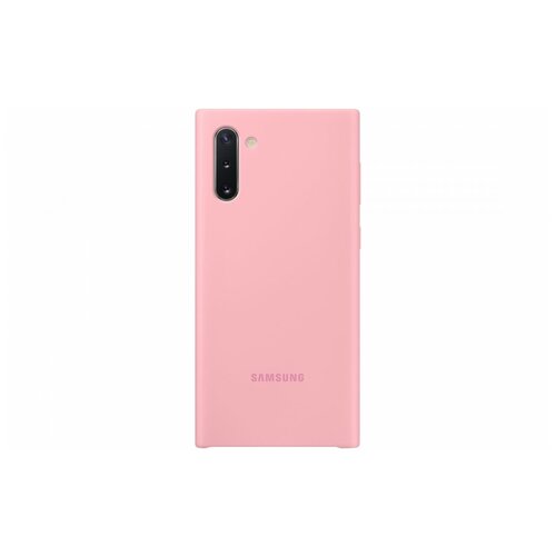 чеxол клип кейс samsung galaxy note 20 leather cover коричневый ef vn980laegru Чехол Samsung Silicone Cover Note10 pink