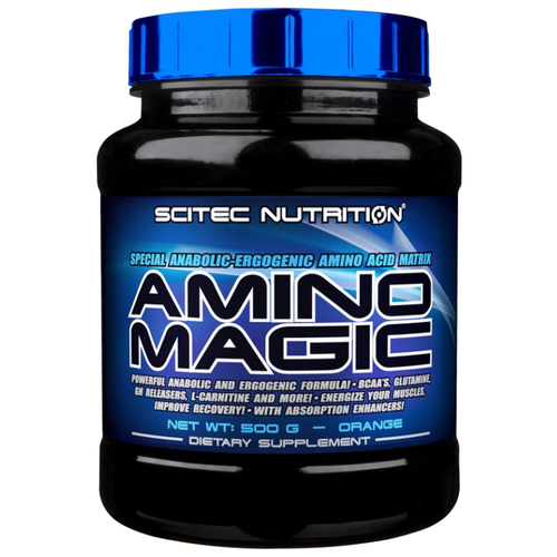 Аминокислотный комплекс Scitec Nutrition Amino Magic, апельсин, 500 гр. аминокислотный комплекс scitec nutrition xpress нейтральный 500 гр