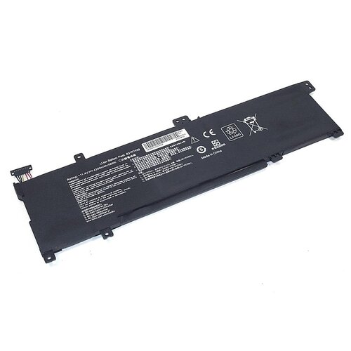 Аккумуляторная батарея для ноутбука Asus K501 (B31N1429-3S1P) 11.4V 48Wh OEM черная аккумуляторная батарея для ноутбука asus k501 b31n1429 3s1p 11 4v 48wh oem черная