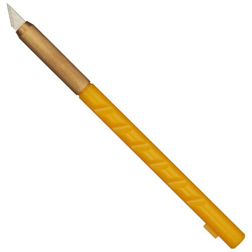 Нож-скальпель канцелярский Attache Selection с перовым лезвием, цв. желтый