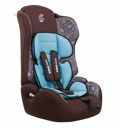 Автокресло группа 1/2/3 (9-36 кг) Kids Planet Sputnik isofix, шоколадные буквы