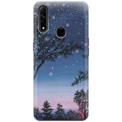 фото Силиконовый чехол на oppo a31 / оппо а31 с принтом "деревья и звезды" gosso