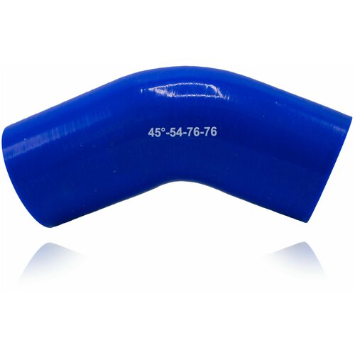 Патрубок силиконовый угловой 45 градусов, d54, L76x76