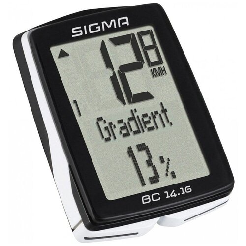 Велокомпьютер SIGMA BC 14.16, 14 функций, черный/белый sigma велокомпьютер sigma sport bc 14 12 alti