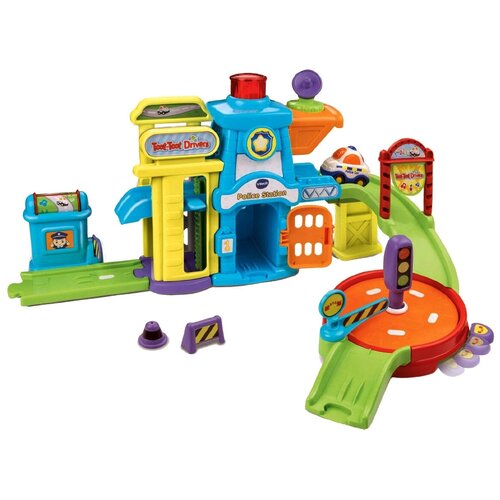 VTech Полицейский участок Toot-Toot Drivers 80-150266, разноцветный игровой набор гоночный спуск 2 в 1 vtech бип бип toot toot drivers