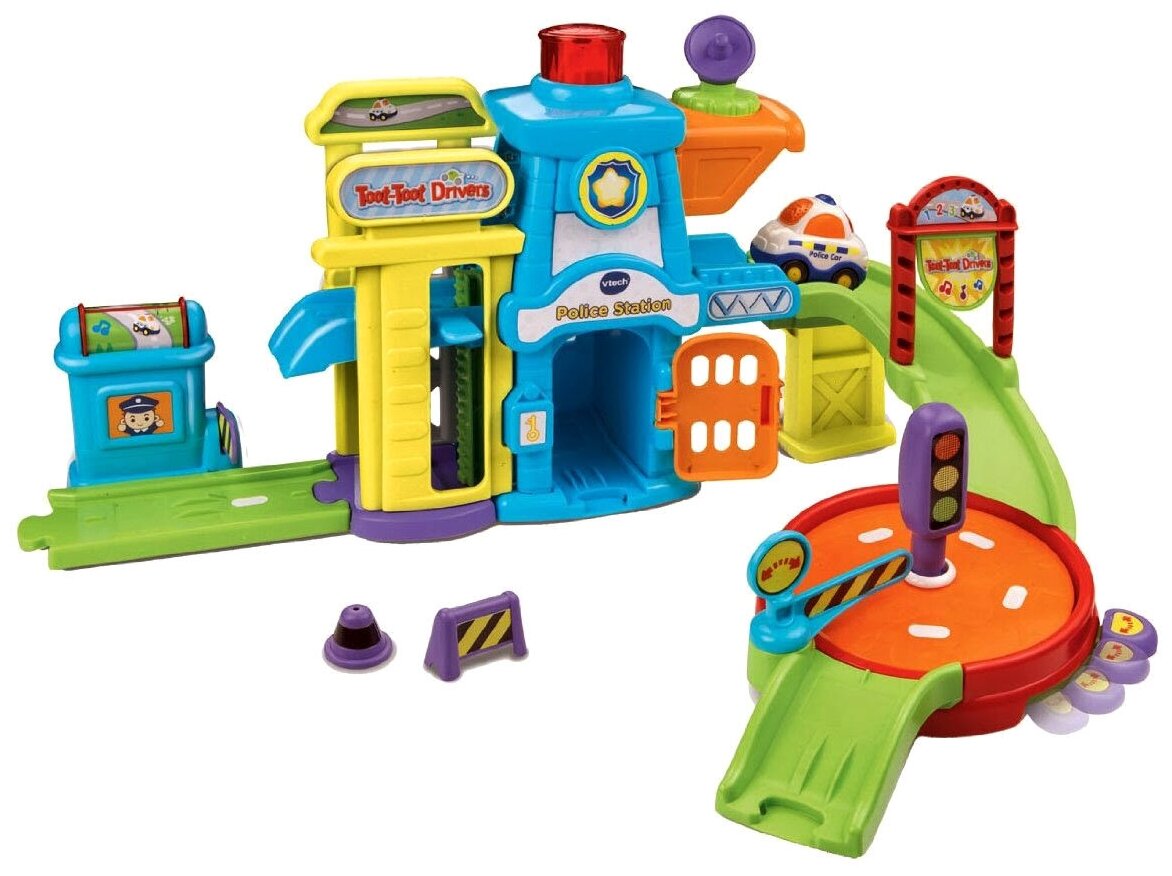 VTech Полицейский участок Toot-Toot Drivers 80-150266, разноцветный