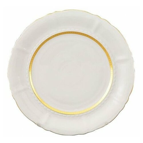 фото Набор тарелок мелких соната изящное золото, 25 см, 6 шт., leander