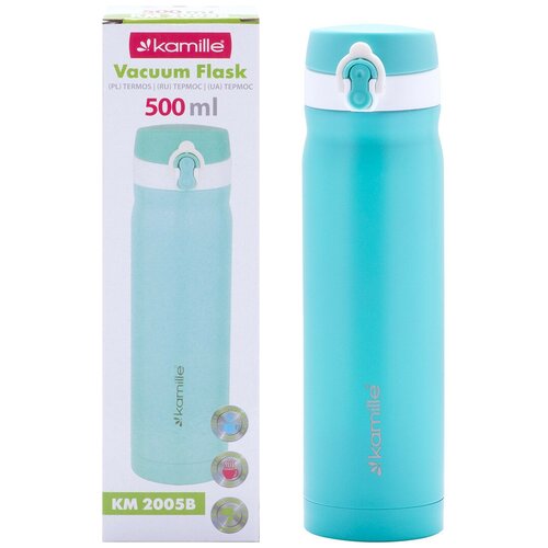 Термос-бутылка Kamille 500мл из нержавеющей стали KM-2005B 191300₽
