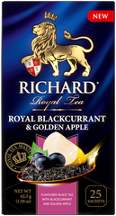 Чай черный Richard Royal Blackcurrant & Golden Apple, в пакетиках, 25 пак.