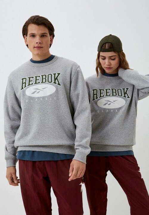 Свитшот Reebok Reebok ARCHIVE ESSENTIALS CREW, размер L, серый