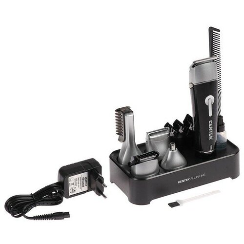 Набор для стрижки Centek CT-2132 10 предметов водонепроницаемый корпус черный 510500₽