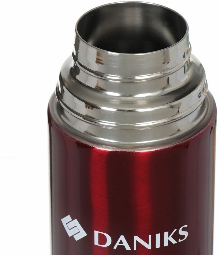Термос для напитков, нержавеющая сталь, 0.75 л, узкий, Daniks, колба нержавеющая сталь, красный глянец, SL-75ZN-201C - фотография № 13