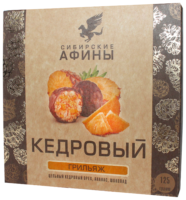 Набор конфет Сибирские Афины Кедровый грильяж с ананасом 125 г