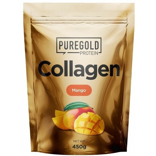 Коллаген с гиалуроновой кислотой и витамином С Pure Gold Collagold, порошок 450г (Манго) /для суставов, костей, кожи, иммунитета