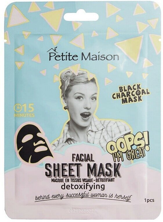 PETITE MAISON Маска для лица Детоксицирующая Facial Sheet Mask Detoxifying 25 мл