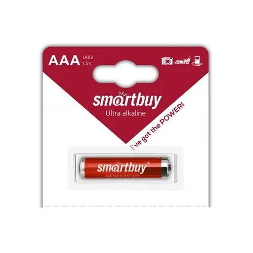 Батарейки алкалиновые AAA SmartBuy SBBA-3A05B 1шт. в блистере батарейки smart buy sbba 3a10bx aaa 10 шт