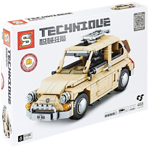 Конструктор SY Technique 8100 Автомобиль Fiat Nuova 500, 468 дет. busch modellspielwaren fiat 500 fiat 1 87