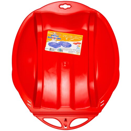 Ледянка Олимпик Веселый паровозик 8051 / 8037, размер: 42х48 см, красный санки ледянки веселый паровозик красные