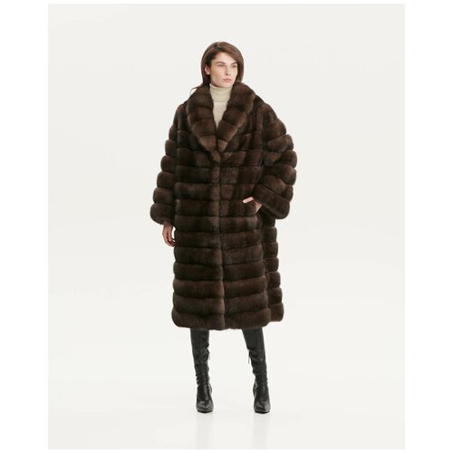 Пальто Manakas Frankfurt, соболь, размер 42, коричневый