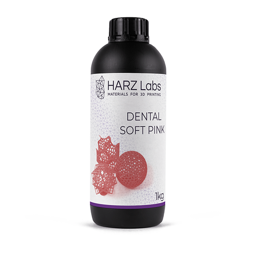 HARZ Labs Фотополимерная смола HARZ Labs Dental Pink Soft, розовый (1000 гр) harz labs фотополимерная смола harz labs dental tray голубой 500 гр