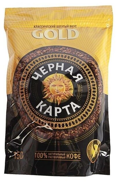 Кофе раств.Черная Карта Gold 150г/м.уп/Strauss ***