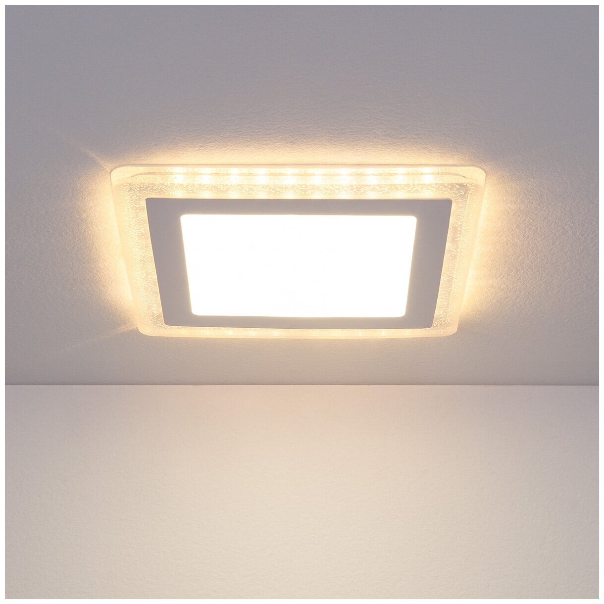 Встраиваемый потолочный светодиодный светильник Elektrostandard DLS024 7+3W 4200K - фотография № 1