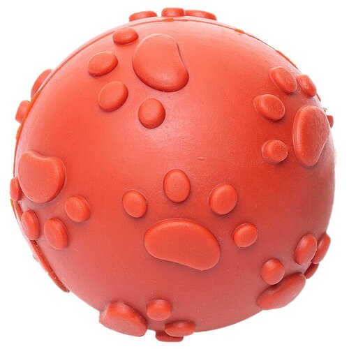 Игрушка для собак резиновая DUVO+ Мяч с лапками, красная, 7см (Бельгия) игрушка для собак резиновая duvo кольцо с пузырями красная 11х11х3 3см бельгия