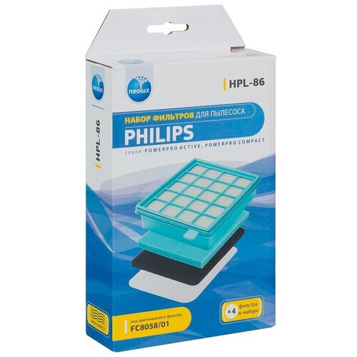 NEOLUX Набор фильтров HPL-86, 1 шт. neolux hpl 931 hepa фильтр для пылесоса philips fc8010 02 hpl 931