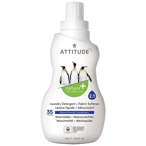 Гель для стирки ATTITUDE Mountain Essentials 2 в 1, 1.05 л, бутылка