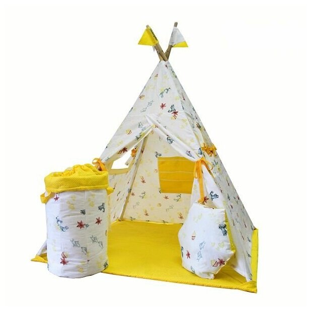 Комбо-набор детский вигвам и мешок для игрушек Kampfer Honey Village