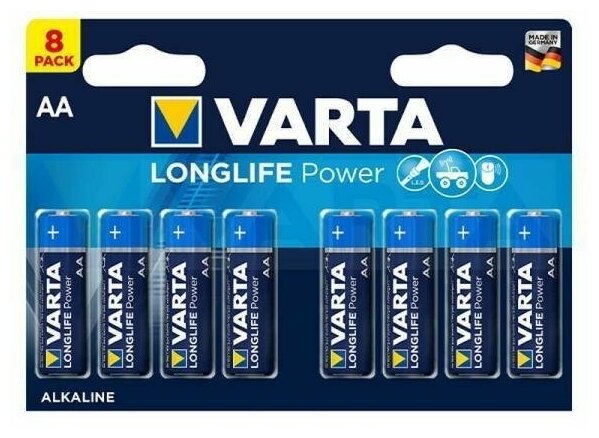 Батарейка Varta LONGLIFE POWER LR6 AA BL8 Alkaline 1.5V 04906121418