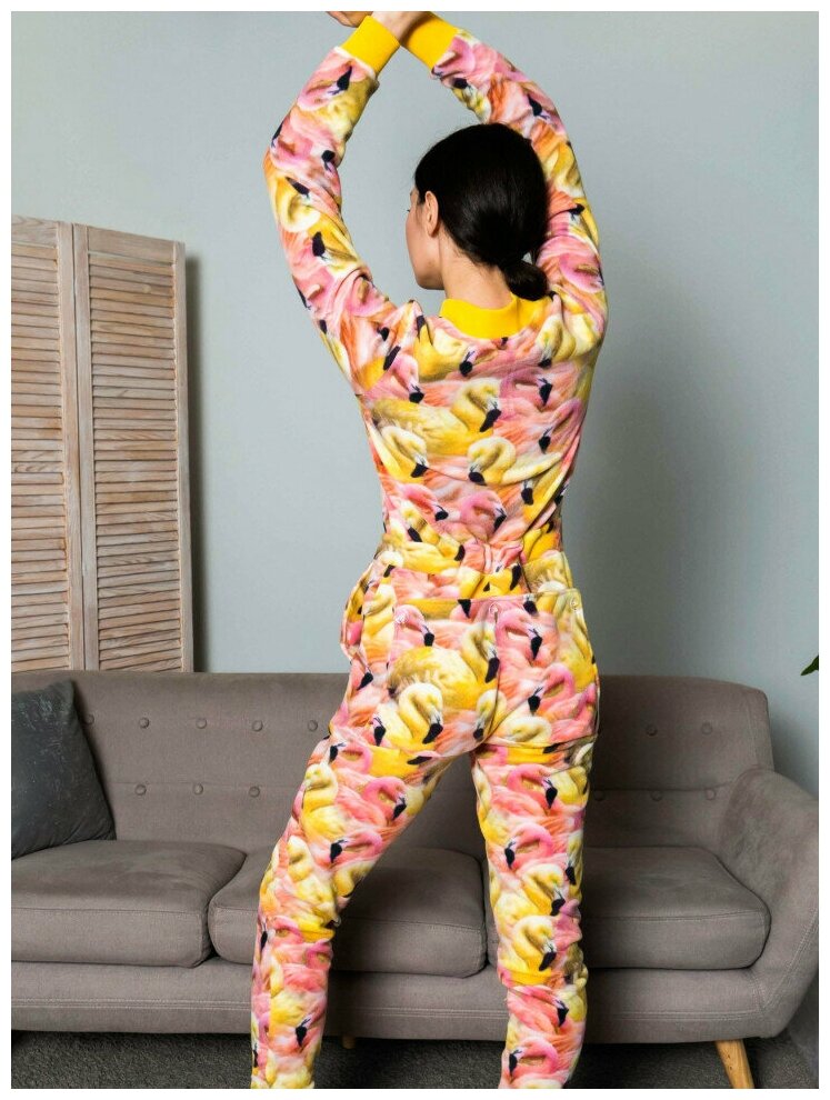 Пижама с кармашком на попе Фламинго (L (46-48)) - фотография № 2