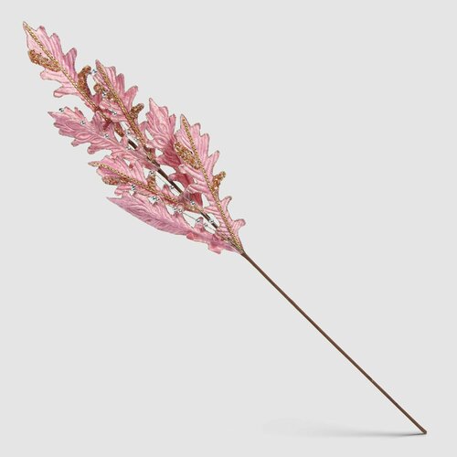 Елочная игрушка Artborne Ветка Дуба искусственное украшение на елку, 90 см, розовая