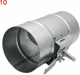 Дроссель-клапан для круглых воздуховодов d160 мм оцинкованный (10 шт.)