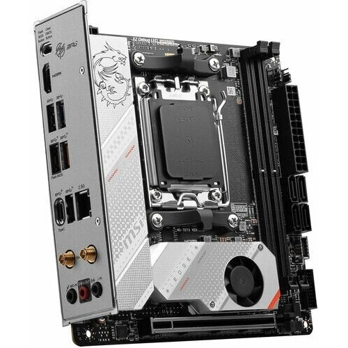 Материнская плата MSI MPG B650I EDGE WIFI уц-2 B650 AM5 2DDR5 1PCIEx16 2M2 2TypeC 3USB32Gen2 4USB32Gen1 2USB20 4SATA30 25G HDMI Mini-ITX RTL 27741₽