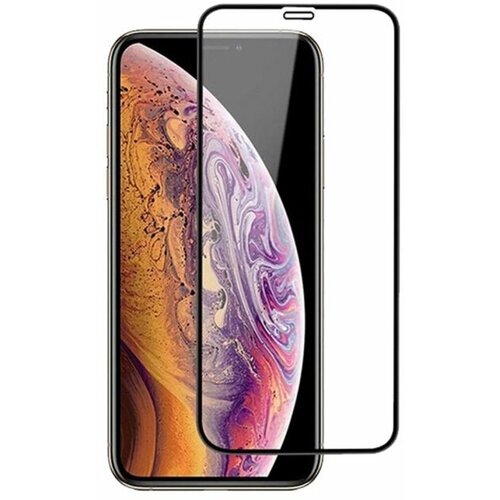 Защитное противоударное стекло для iPhone XS / 11 Pro, 9D 9H, черная рамка