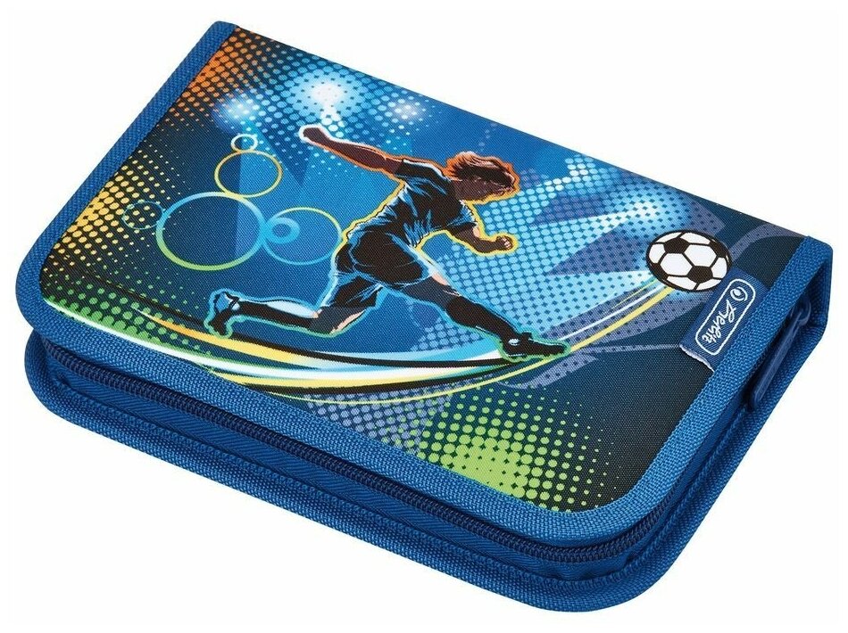 Herlitz Пенал Soccer (50008391), синий