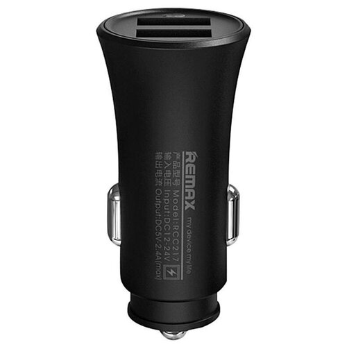 Зарядный комплект Remax Rocket Car Charger + универсальный кабель (RCC217), черный