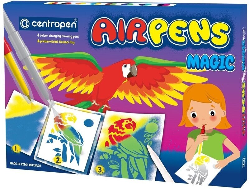 Фломастеры воздушные Centropen "AirPens Magic", 8 цветов, 3, картонная упаковка (615491106)