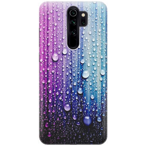 фото Силиконовый чехол на xiaomi redmi note 8 pro / сяоми редми ноут 8 про с принтом "капли на голубом" gosso