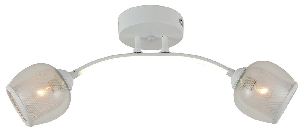 Светильник потолочный HIPER H807-2 / 2 плафона / E27 / 60Вт + LED 7Вт WHITE