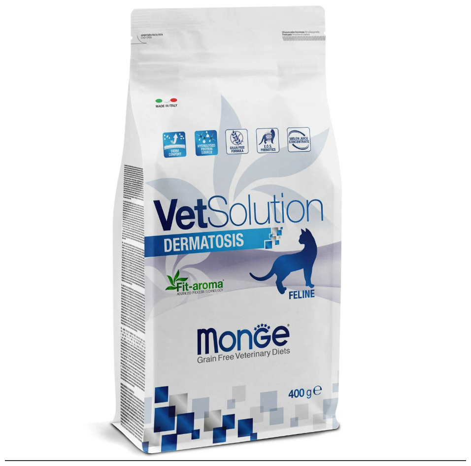 Monge VetSolution Cat Dermatosis сухой корм для кошек Монж Дерматозис 400 гр - фотография № 8